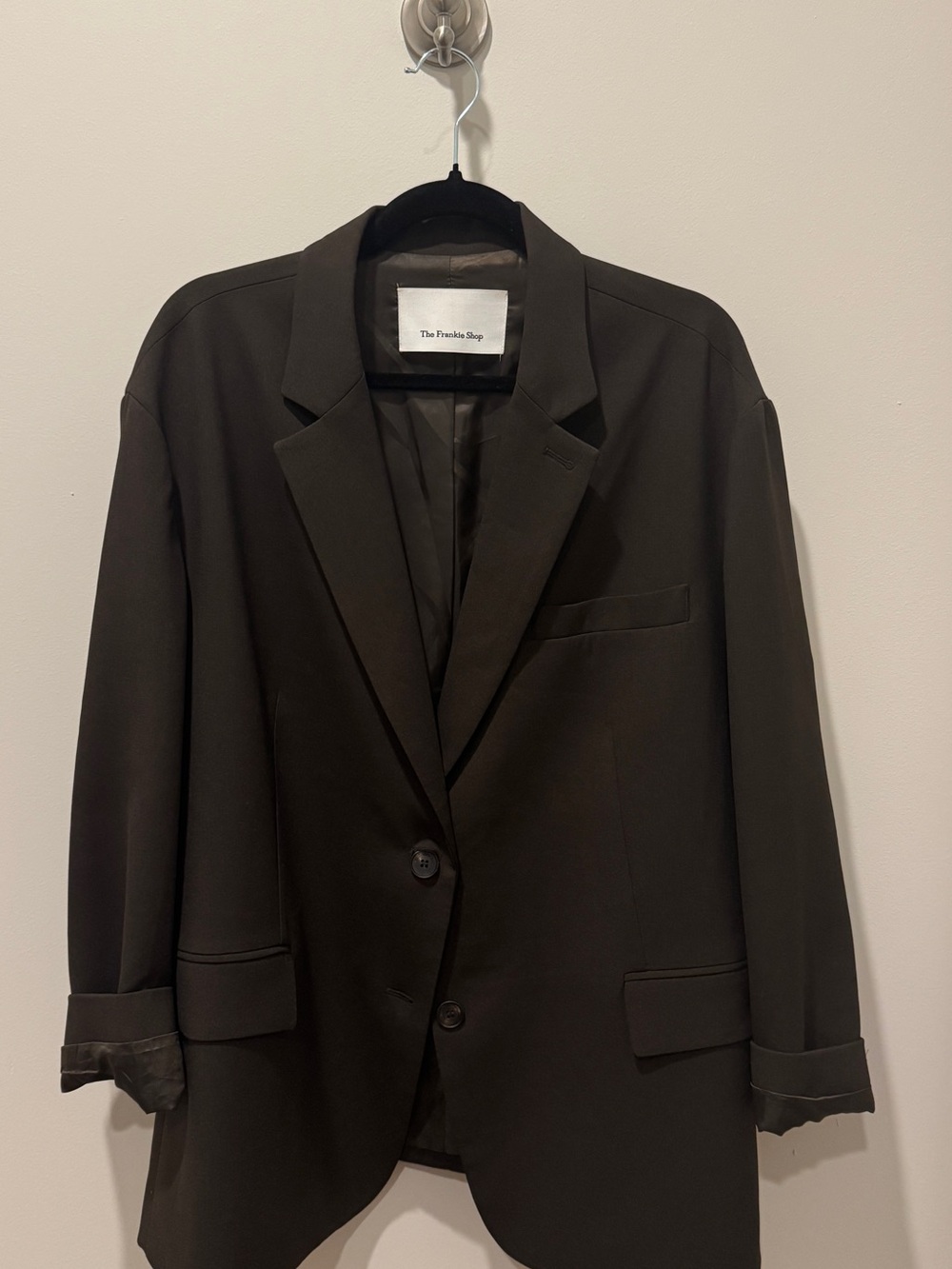 The Frankie Shop Black Men's Single-Breasted Blazer
